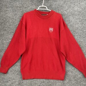 Andrew Rohan Ram Dodge Sweater Men's Sz XL Knit Red Made In USA
